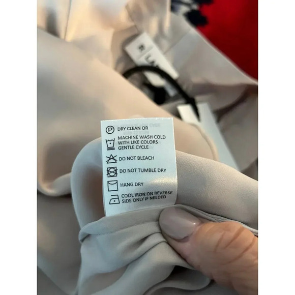 R | Label Cream Champagne Satin V-Neck Tank Top Size Medium - Picture 6 of 6